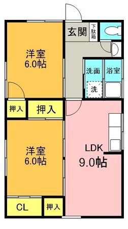 本谷一戸建て２Lの物件間取画像